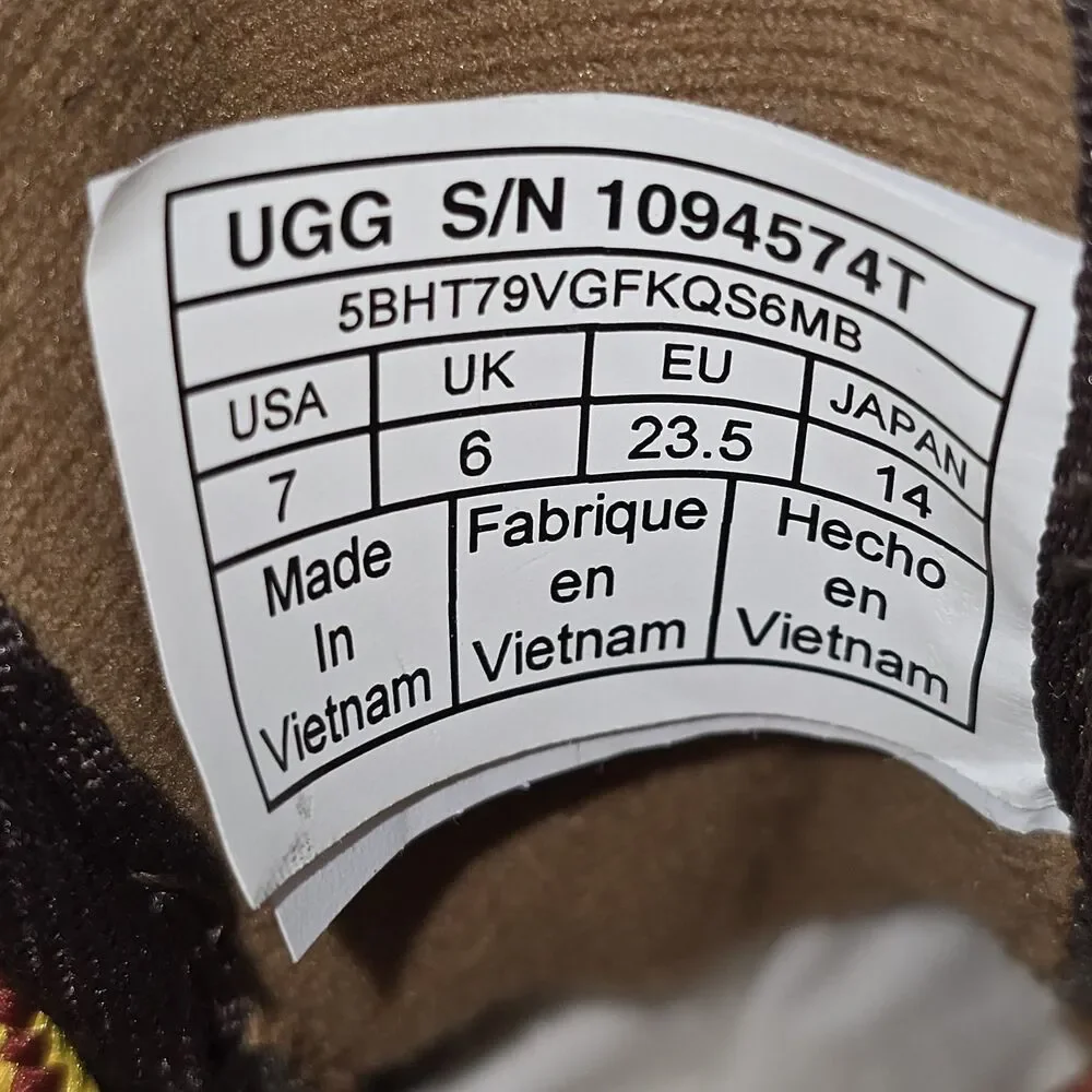 UGG Bradley Toddler's Size 7 Brown Leather Suede Side Zip Ankle Boots (1094574T)